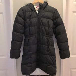 Girls Gap black puffer winter jacket